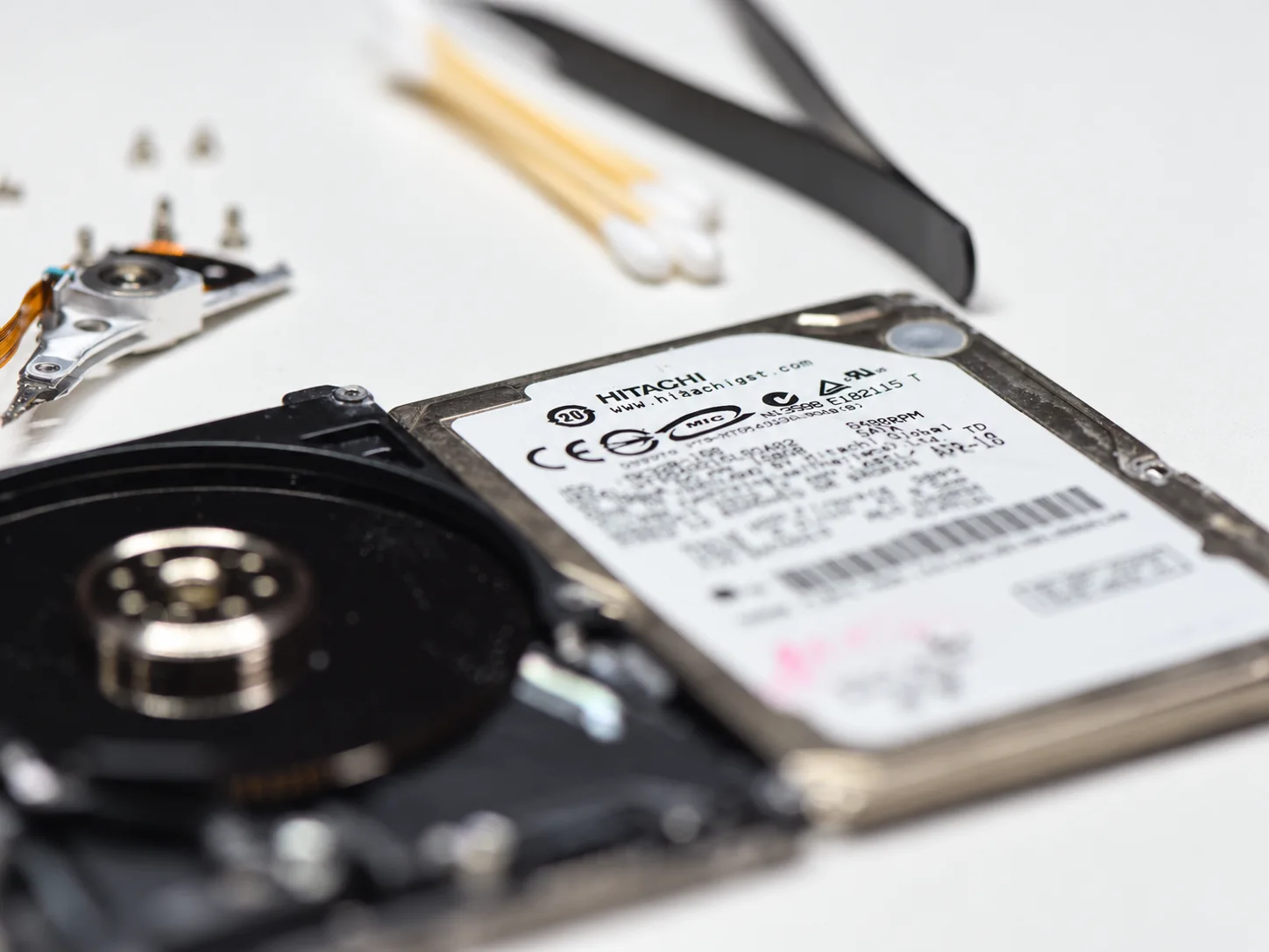Hitachi and HGST hard drives prepared for professional data recovery
