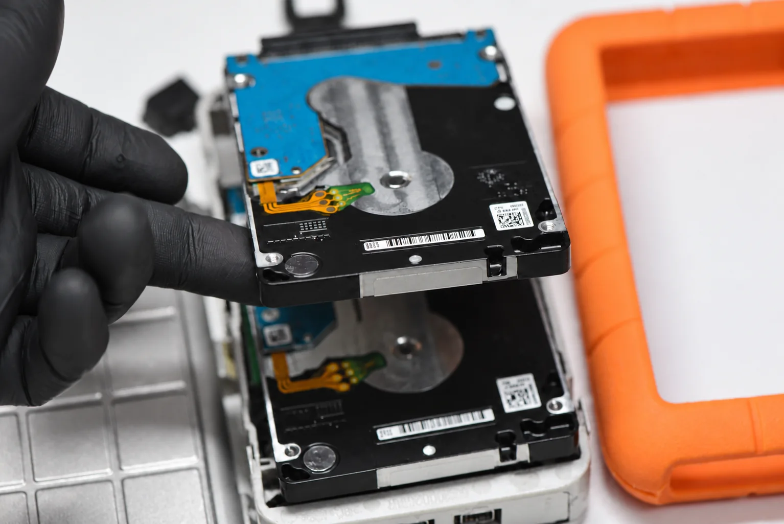 LaCie external storage prepared for professional data recovery