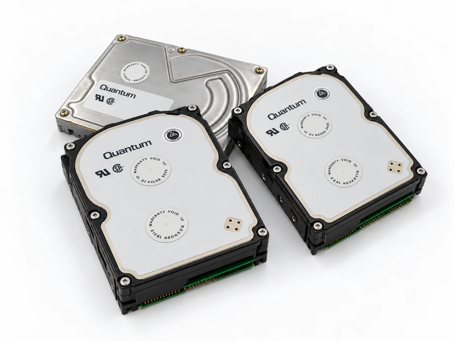 Legacy Quantum hard drives prepared for professional data recovery