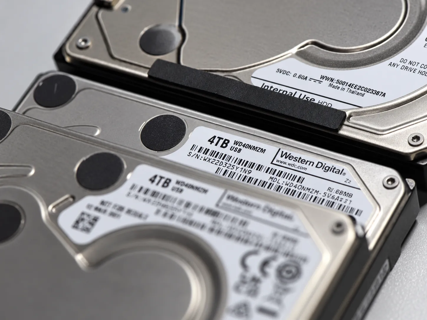 Multiple donor hard drives prepared for a complex second-attempt recovery case