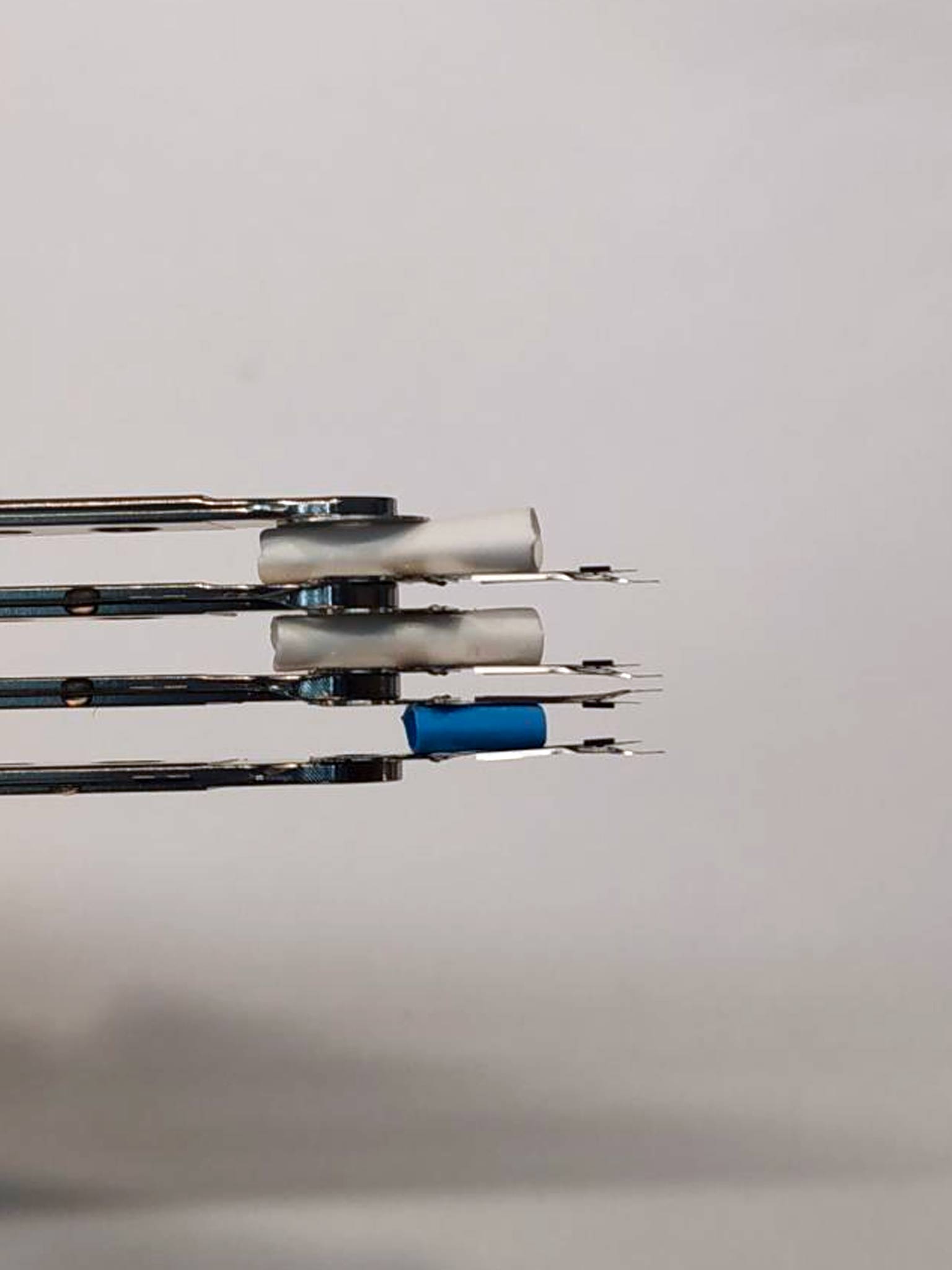 Damaged hard drive read write heads