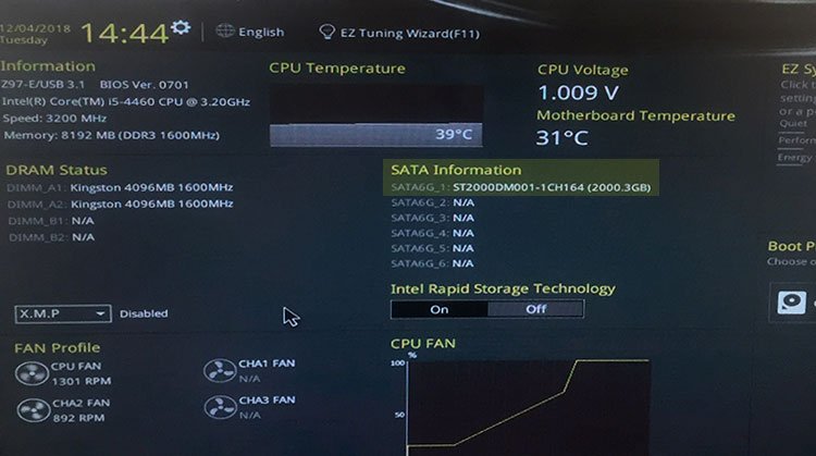 Check BIOS Settings