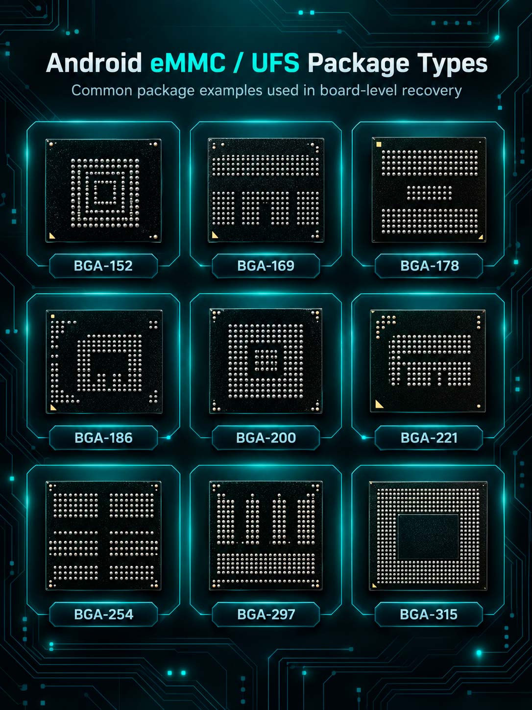 Android phone logic board and board-level data recovery